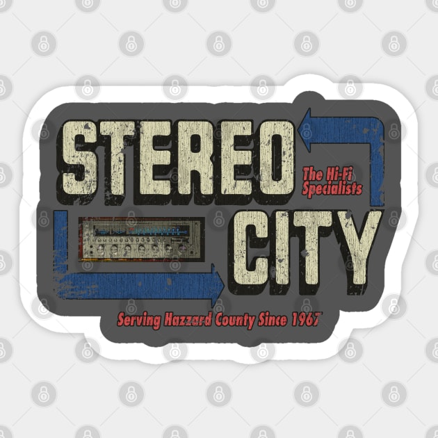 Stereo City Hi-fi Vintage Sticker by JCD666